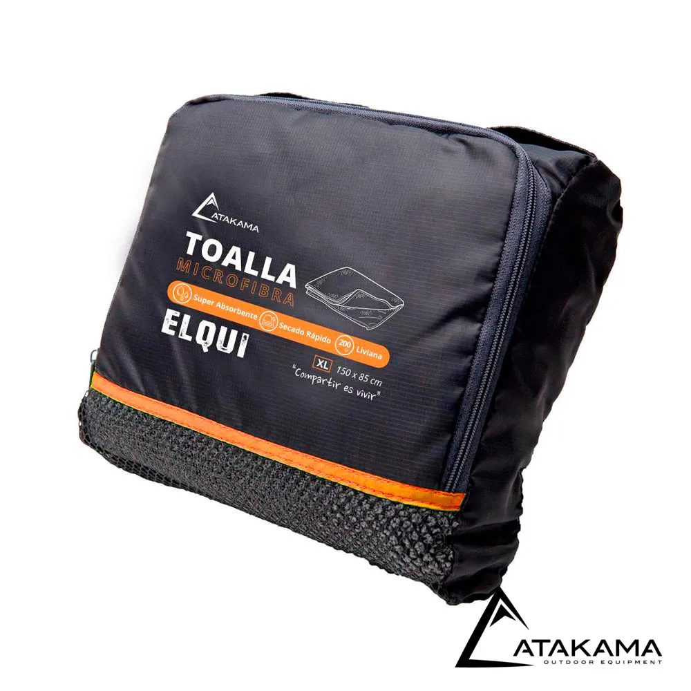 Toalla Microfibra Elqui Gris - Atakama Outdoor