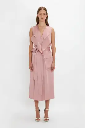 Trench Dress In Peony