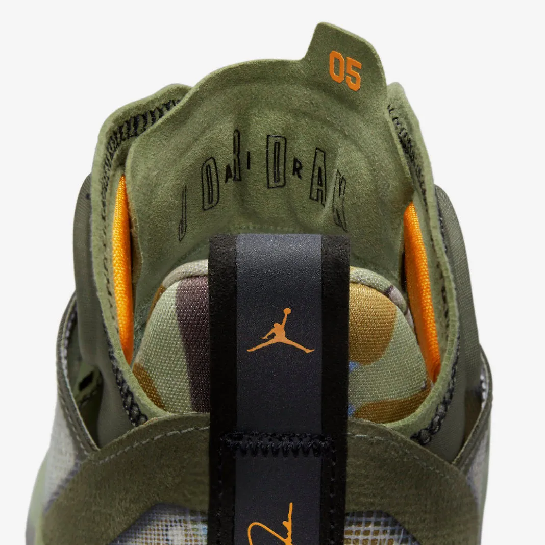 Undefeated x Air Jordan 37 Oil Green Orange Khaki DV6255-300