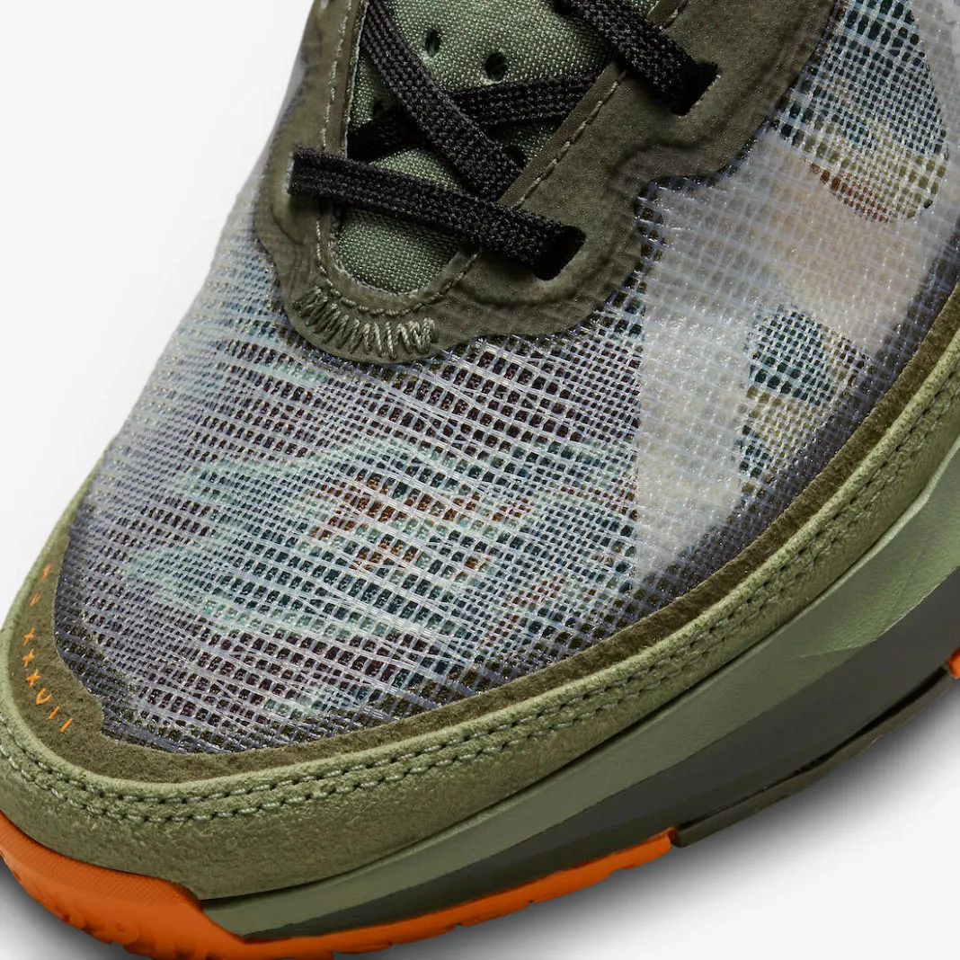 Undefeated x Air Jordan 37 Oil Green Orange Khaki DV6255-300