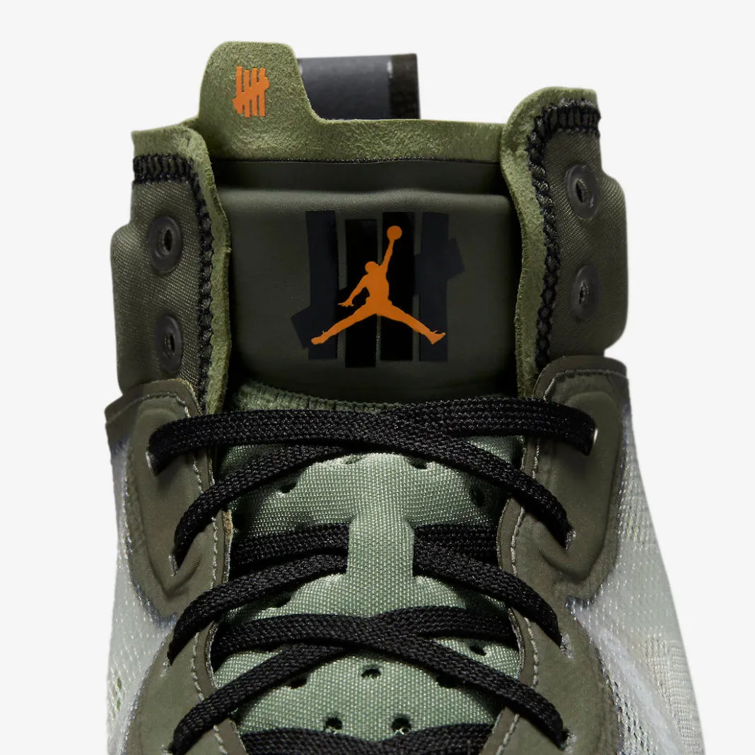 Undefeated x Air Jordan 37 Oil Green Orange Khaki DV6255-300