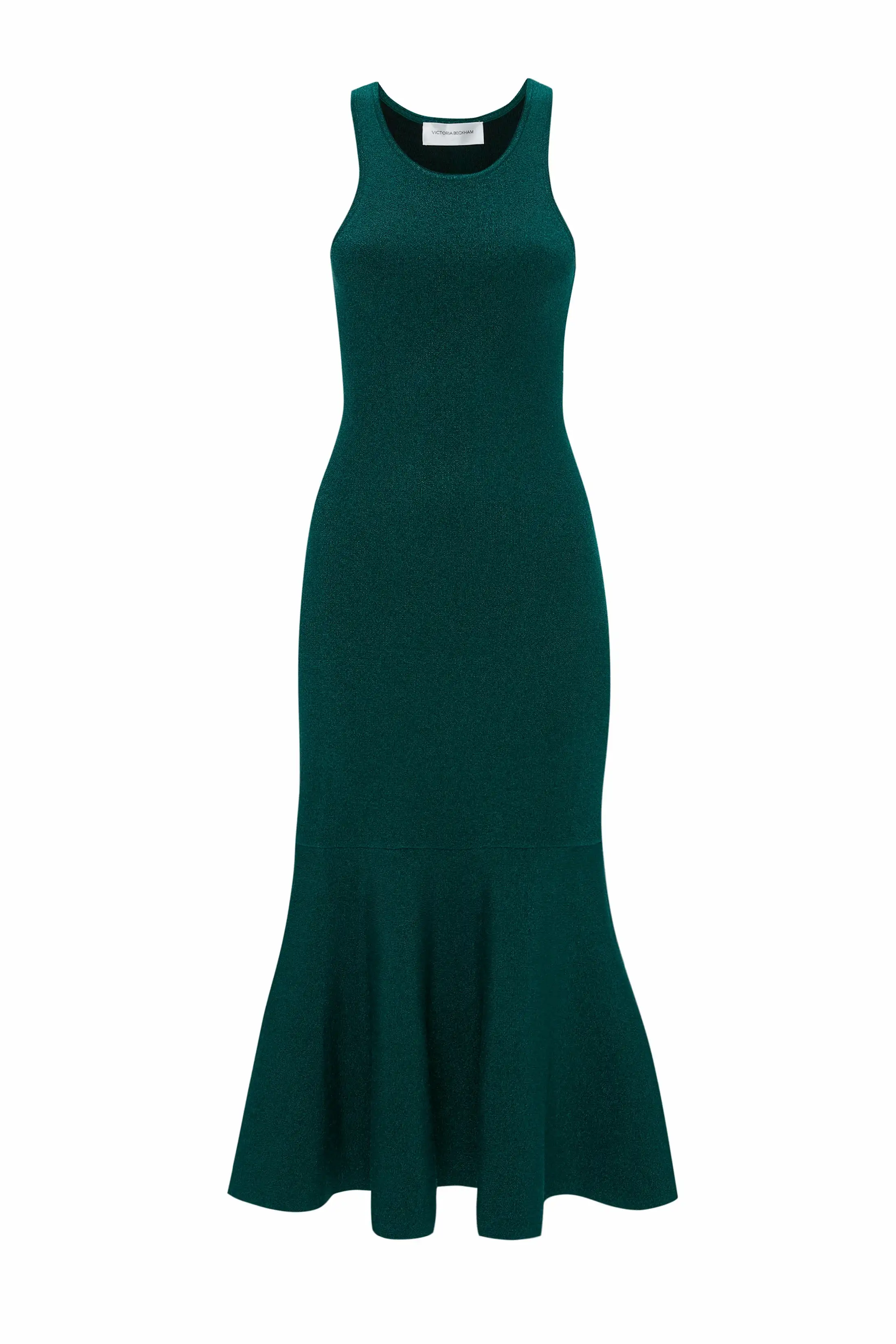 VB Body Sleeveless Dress In Lurex Green