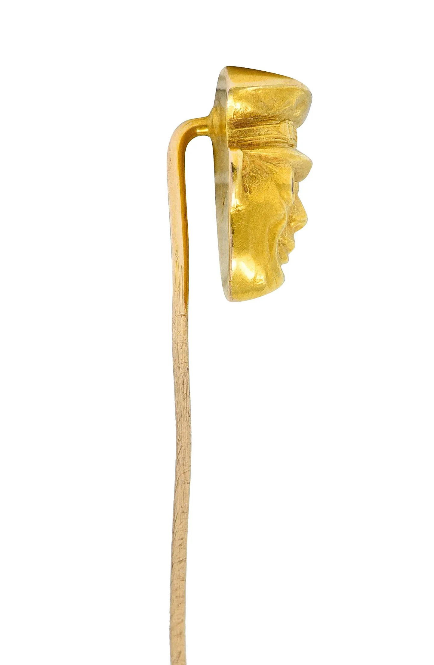 Victorian Diamond 14 Karat Gold Chauffer Stickpin