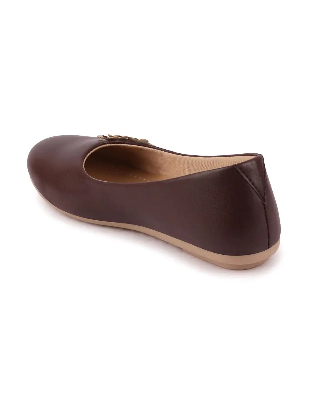 Women Brown Casual Slip-On Ballerina