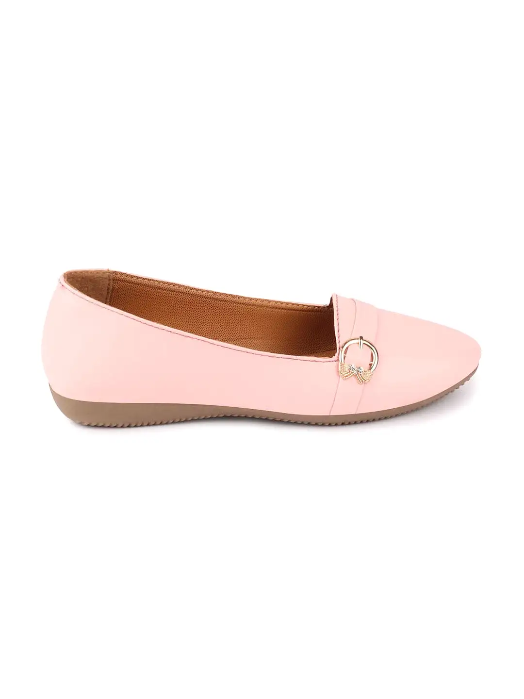 Women Pink Casual Slip-On Ballerina