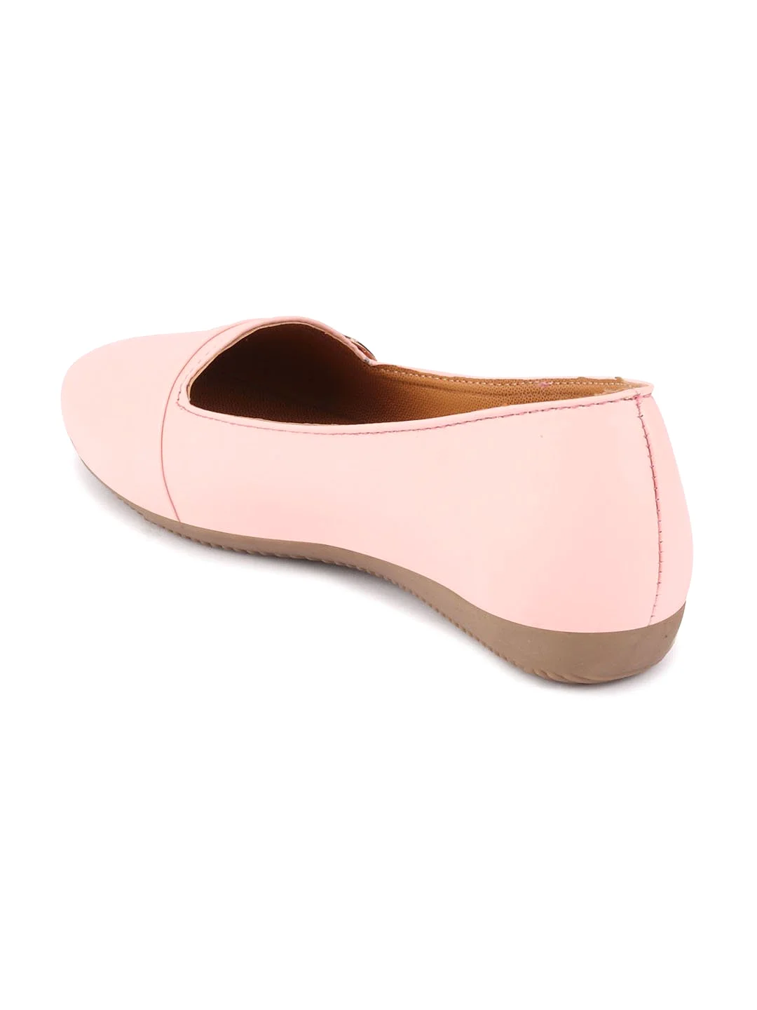 Women Pink Casual Slip-On Ballerina