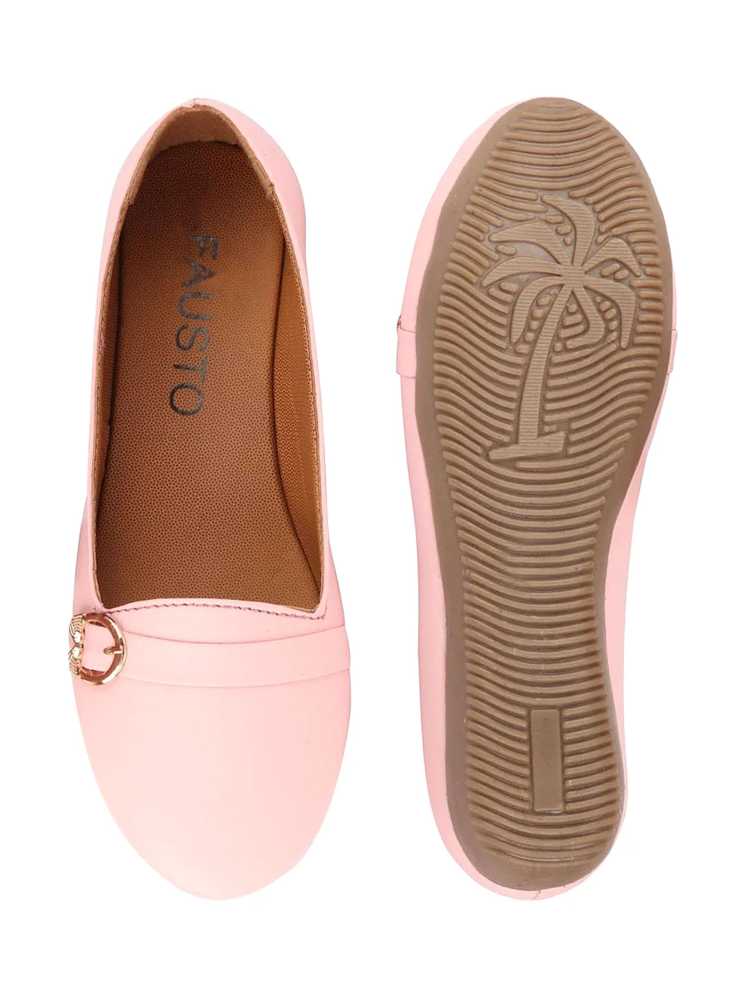 Women Pink Casual Slip-On Ballerina