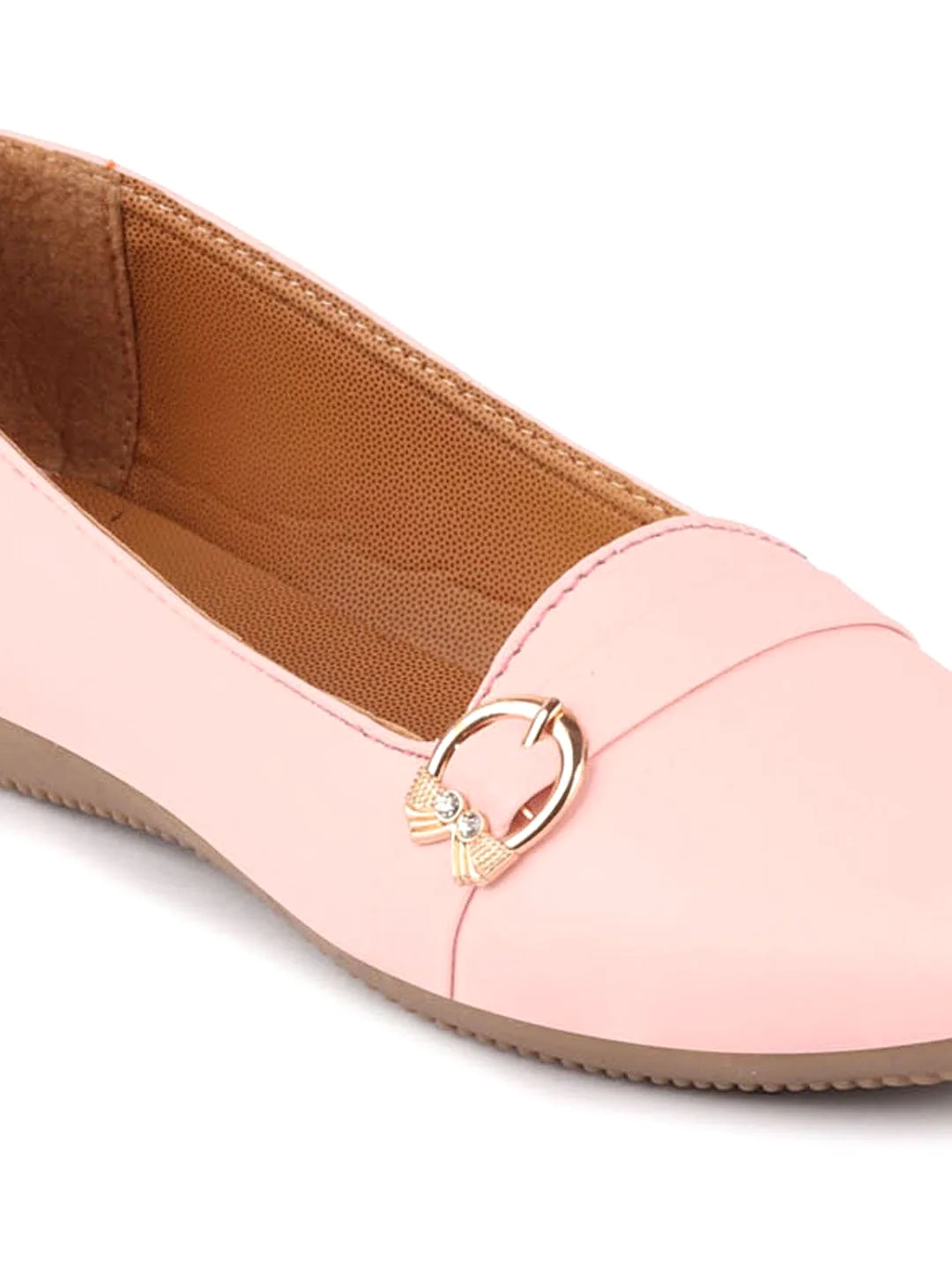 Women Pink Casual Slip-On Ballerina