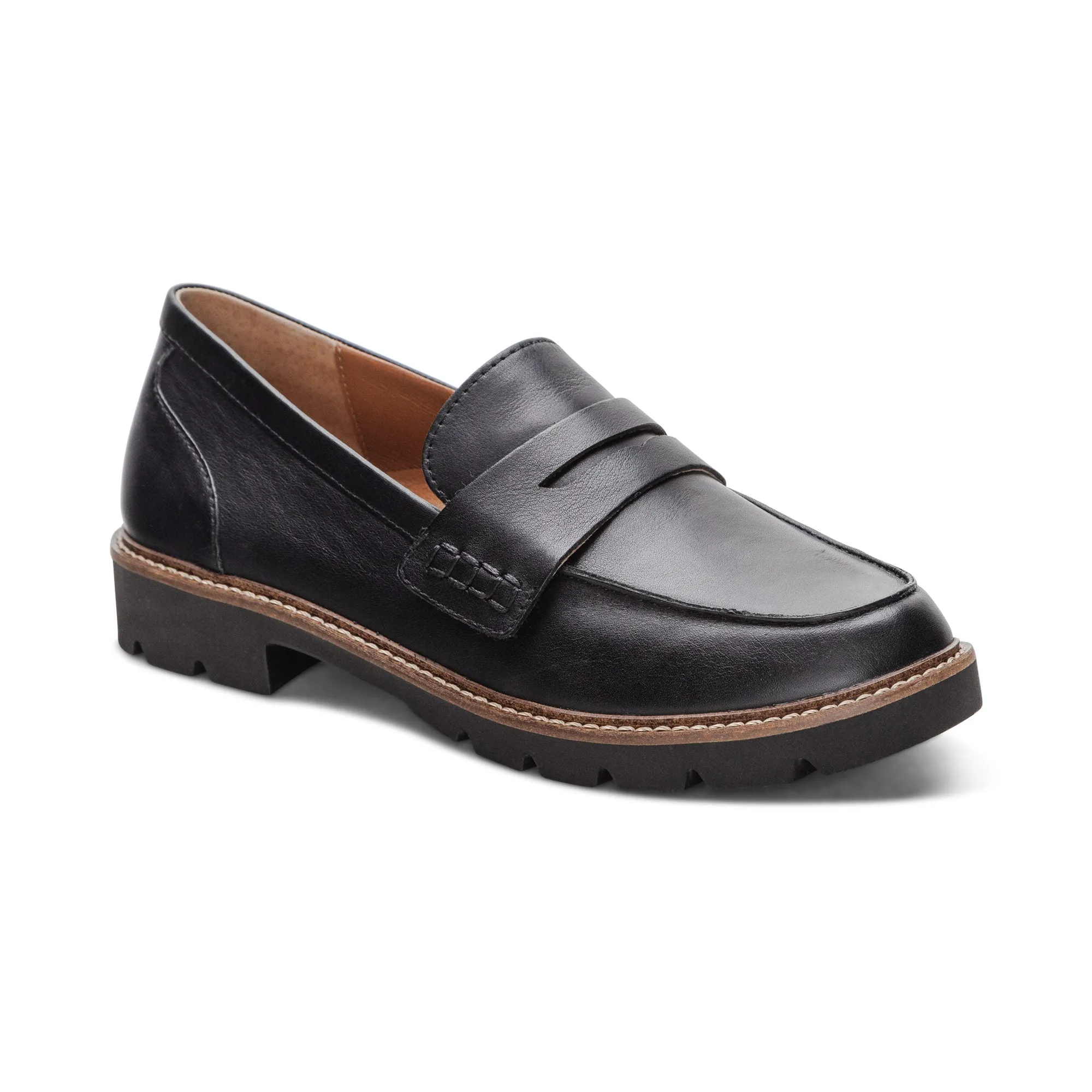 Women 's Aetrex Collette Arch Support Loafer Color: Black