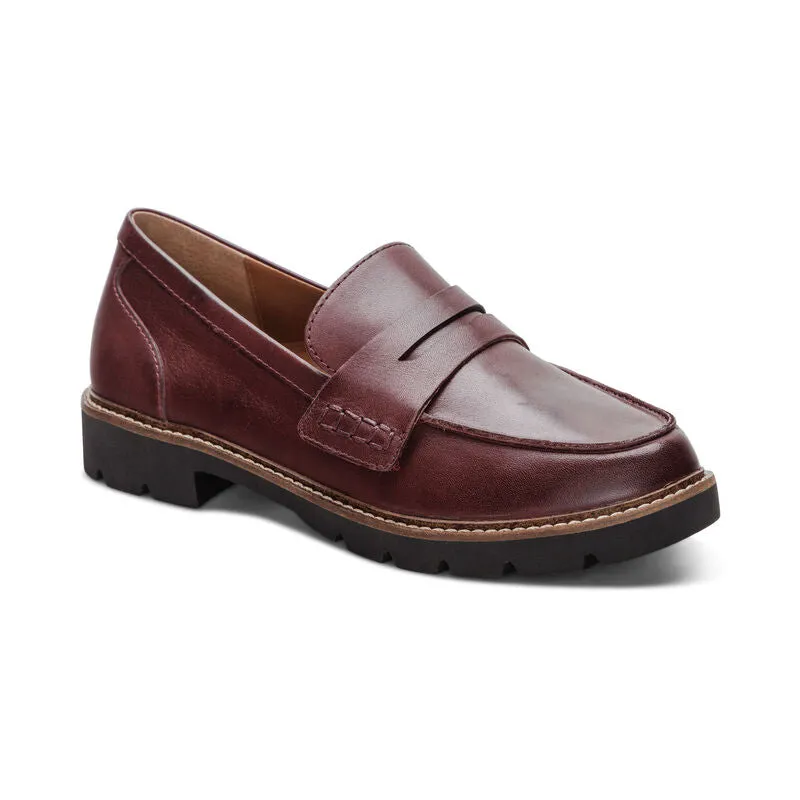 Women 's Aetrex Collette Arch Support Loafer Color: Burgundy