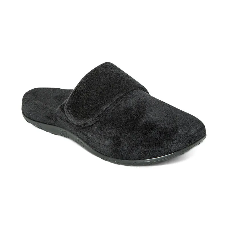 Women's Aetrex Mandy Closed Toe Slipper Color: Black