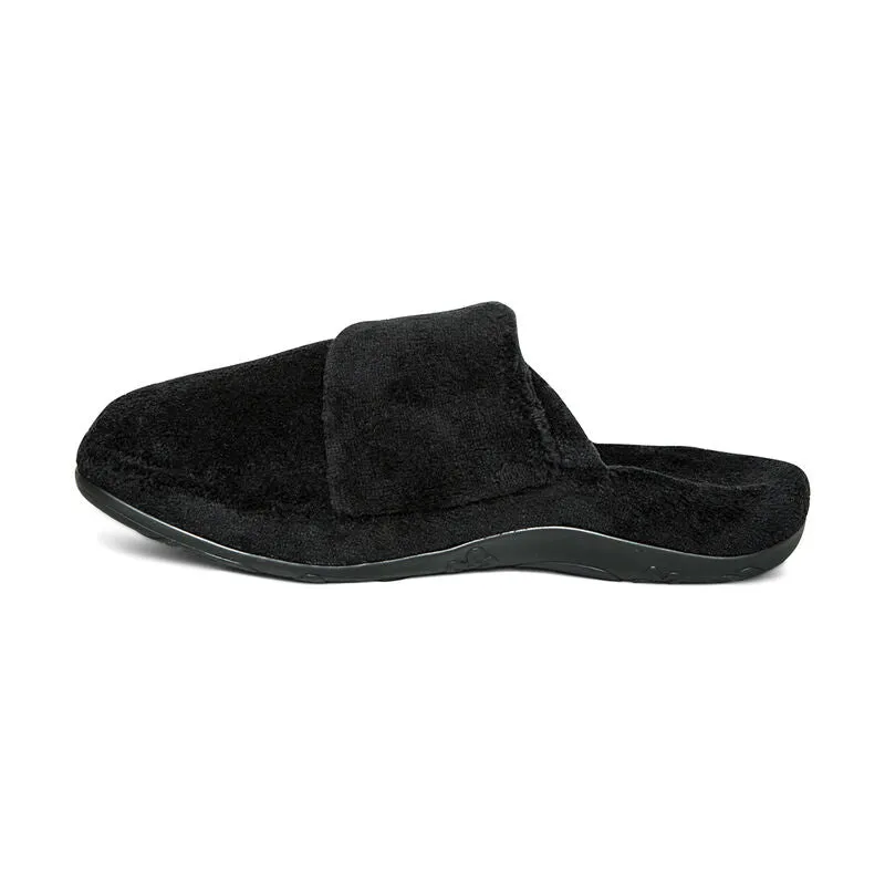 Women's Aetrex Mandy Closed Toe Slipper Color: Black