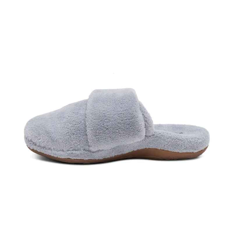 Women's Aetrex Mandy Closed Toe Slipper Color: Grey