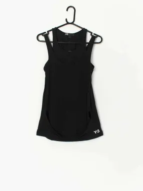 Y-3 Adidas X Yohji Yamamoto womens top with cut-out design and double straps – XXS